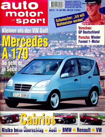 Deckblatt Auto Motor und Sport (15/1994)